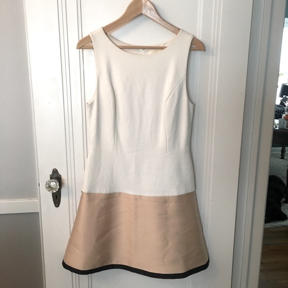 Maeve Sheath Color Block Crepe Dress Size 8 - Picture 2 of 9